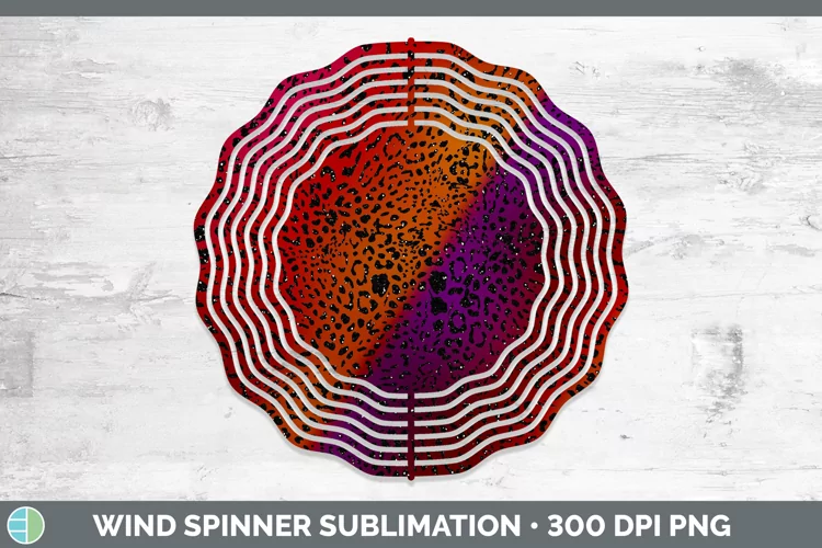 Animal Red Jaguar Wind Spinner Sublimation Spinner Designs