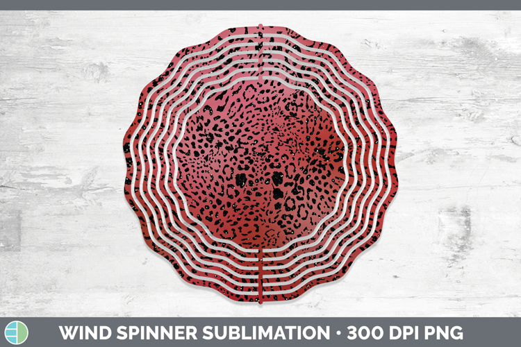 Animal Red Jaguar Wind Spinner Sublimation Spinner Designs