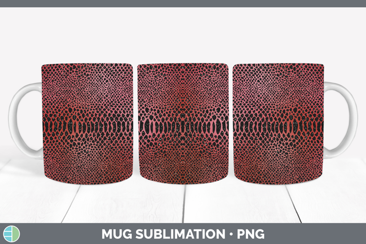 Animal Red Snake Mug Wrap Sublimation Coffee Cup Designs