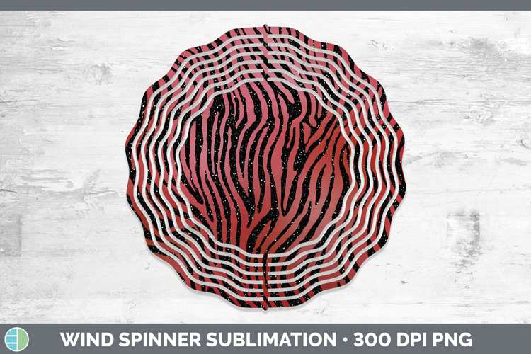 Animal Red Zebra Wind Spinner Sublimation Spinner Designs