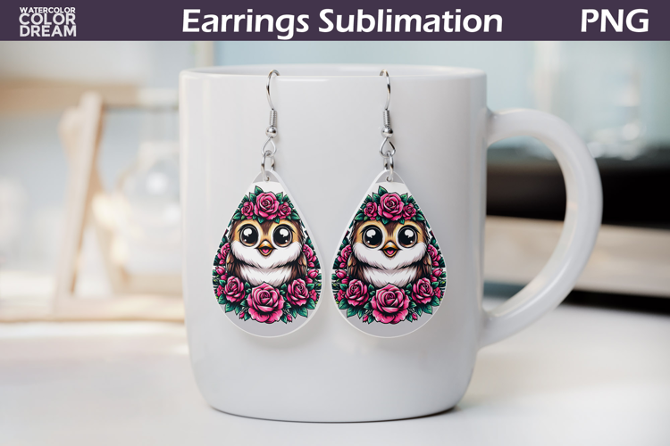 Bird Teardrop Earrings | Animal Flowers Earrings