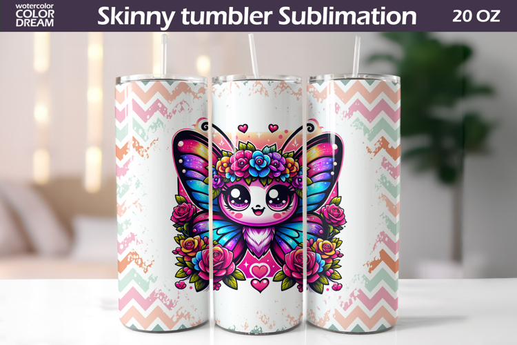 Butterfly Floral Tumbler Wrap | Animal Floral Roses Tumbler