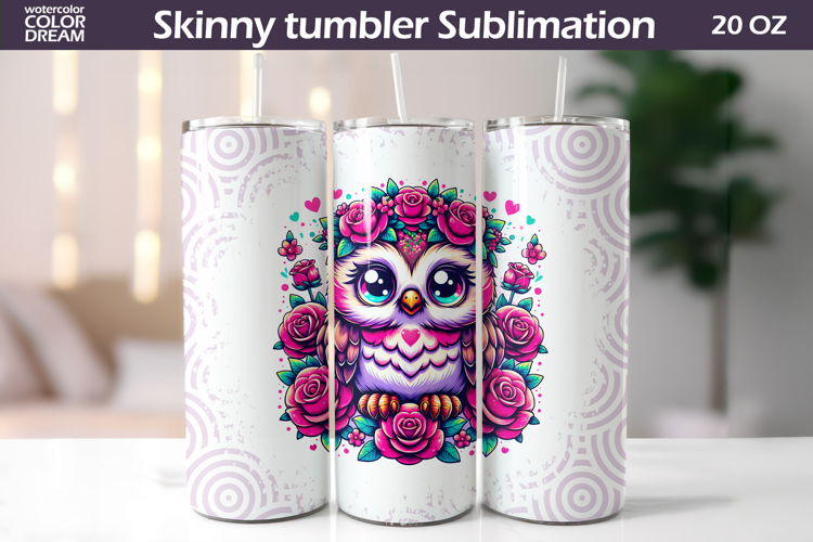 Owl Tumbler Wrap | Animal Floral Tumbler