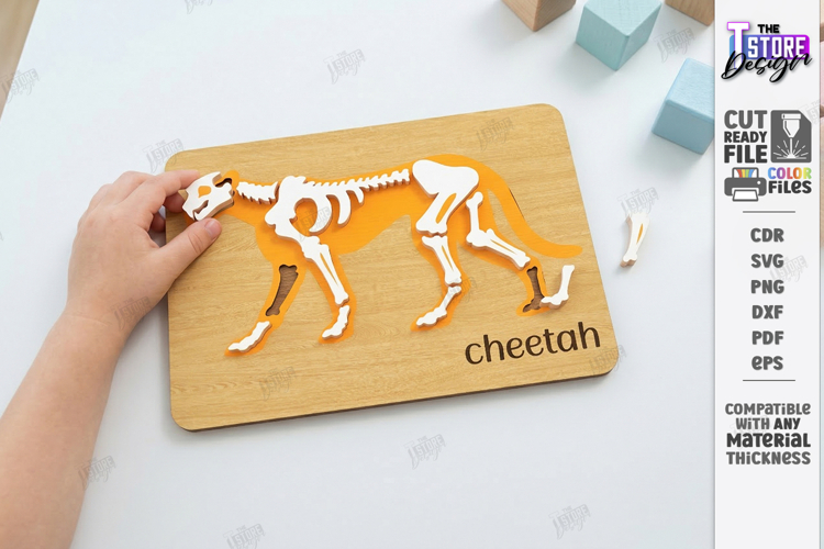 Animal Skeleton Laser Cut | Anatomy Puzzles | Learning Bones