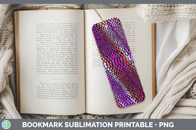 Animal Snake Print Bookmark Sublimation Printable Designs