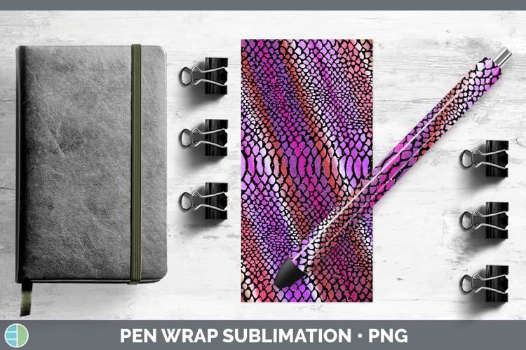 Animal Snake Print Pen Wrap Sublimation Pen Designs
