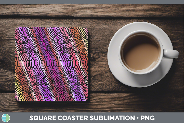 Animal Snake Print Square Coaster Sublimation Coaster Design