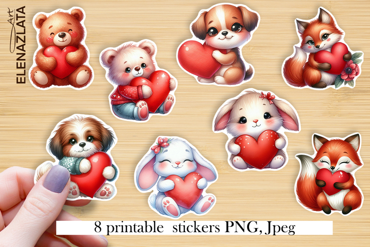 Cute Animal love Stickers | Summer Stickers