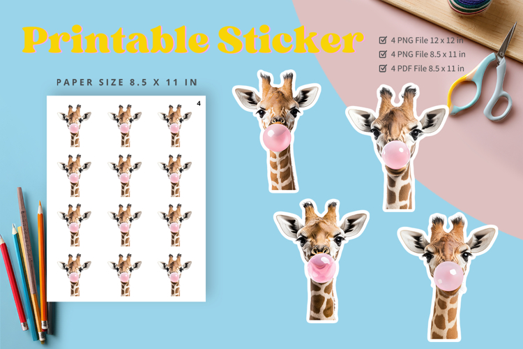 Cute Giraffe Clipart Image 8