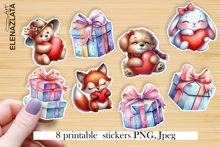 Cute Animal love Stickers | Summer Stickers