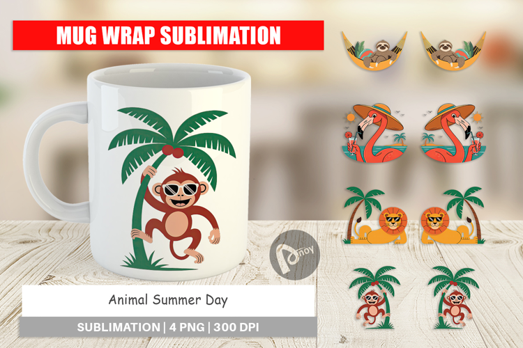 Mug Wrap Summer Day Animal