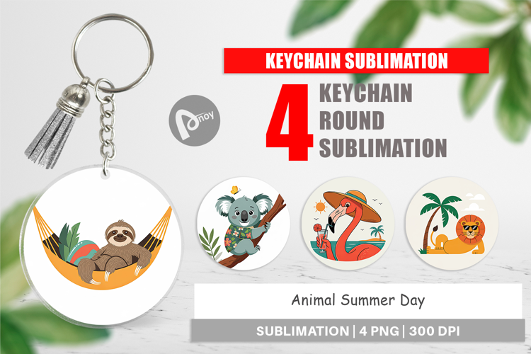 Keychain Summer Day Animal