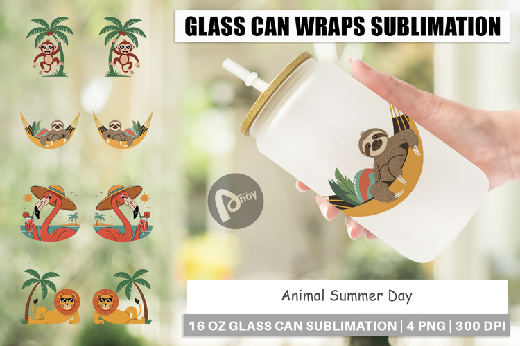Glass Can Summer Day Animal