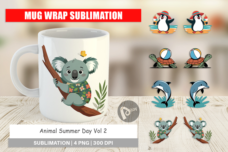 Mug Wrap Summer Day Animal