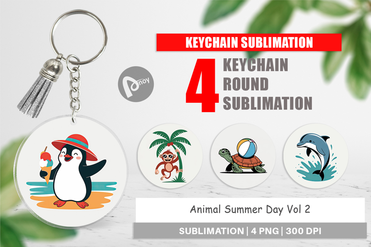 Keychain Summer Day Animal
