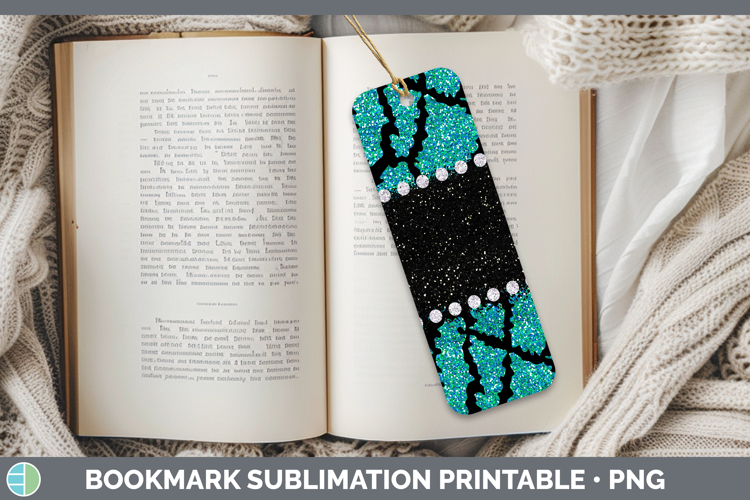 Animal Teal Giraffe Bookmark Sublimation Printable Designs