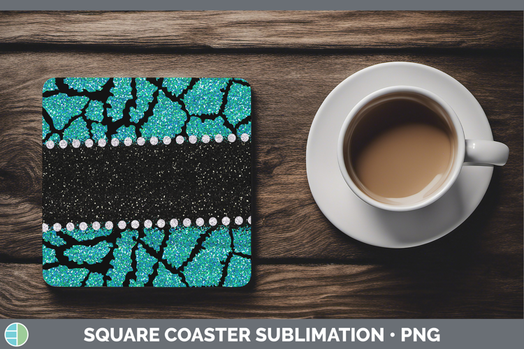 Animal Teal Giraffe Square Coaster Sublimation Coaster Desig