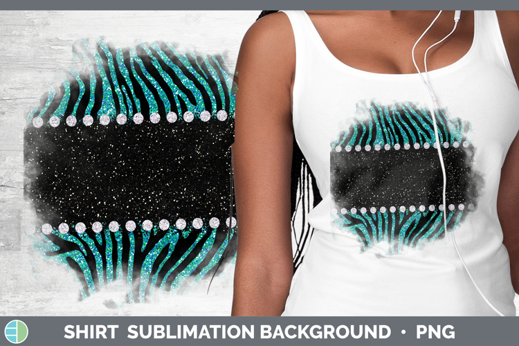 Animal Teal Tiger Shirt Sublimation Sublimation Background D