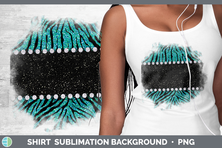 Animal Teal Zebra Shirt Sublimation Sublimation Background D