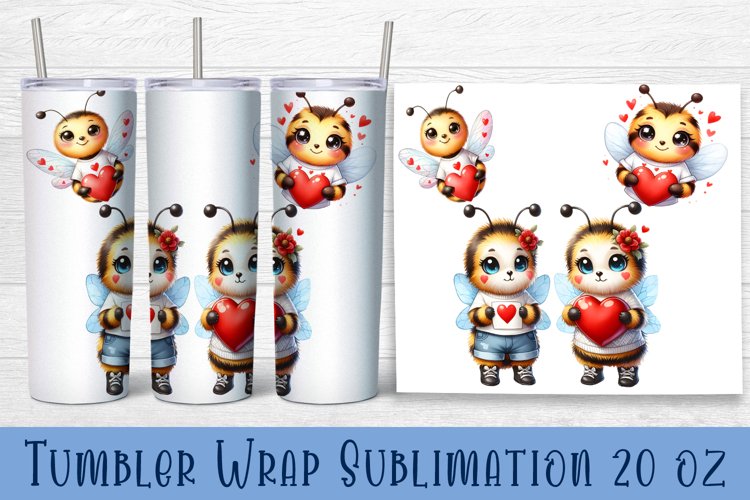 Animal - holding heart in hands. Tumbler Wrap | 20 oz.