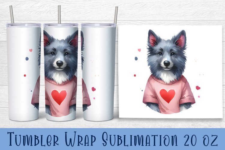 Animal - holding heart in hands. Tumbler Wrap | 20 oz.