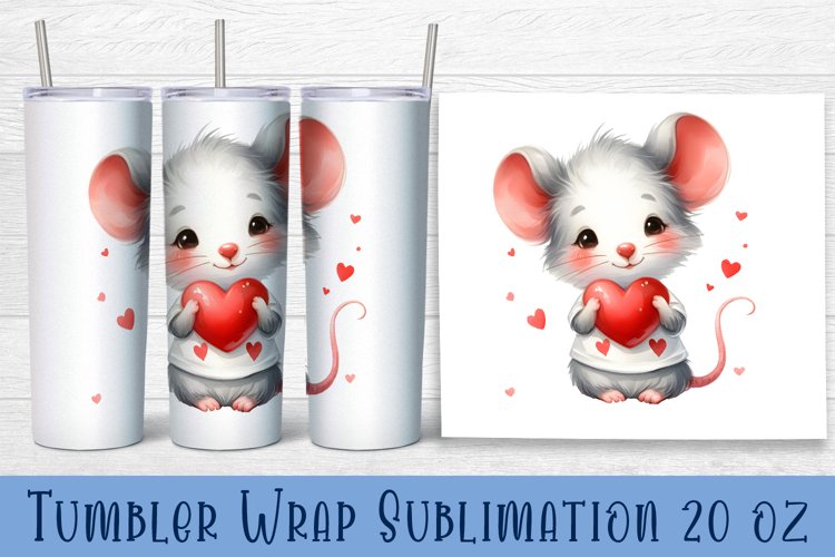 Animal - holding heart in hands. Tumbler Wrap | 20 oz.