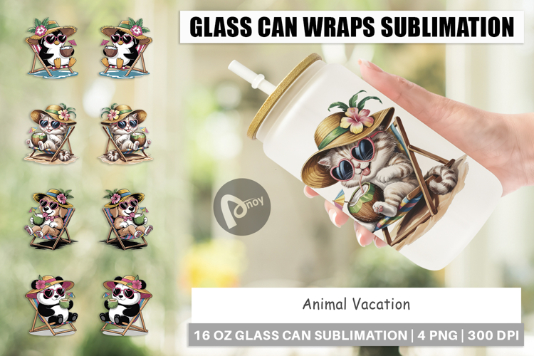 Glass Can Vacation Animal