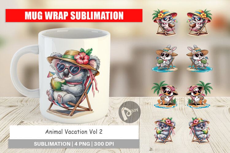 Mug Wrap Vacation Animal example image 1
