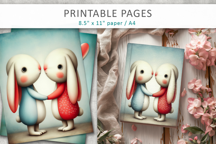 valentine animals printable pages