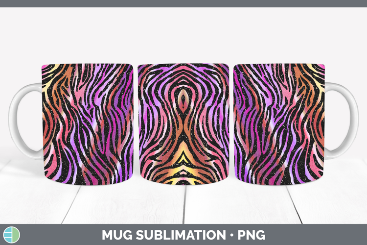 Animal Zebra Print Mug Wrap Sublimation Coffee Cup Designs