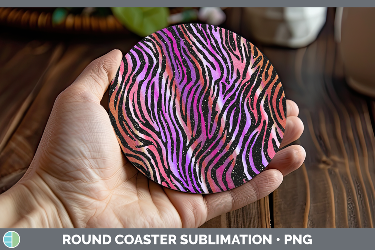 Animal Zebra Print Round Coaster Sublimation Coaster Designs