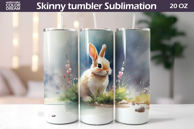 Spring Bunny Tumbler Wrap | Spring Animal Tumbler