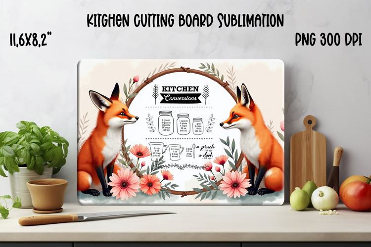 Cute forest animal kitchen board | Fall cutting board PNG
