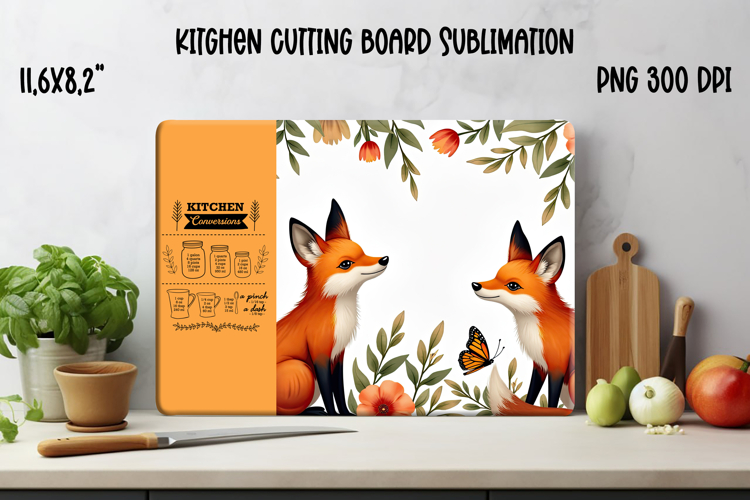 Cute forest animal kitchen board | Fall cutting board PNG