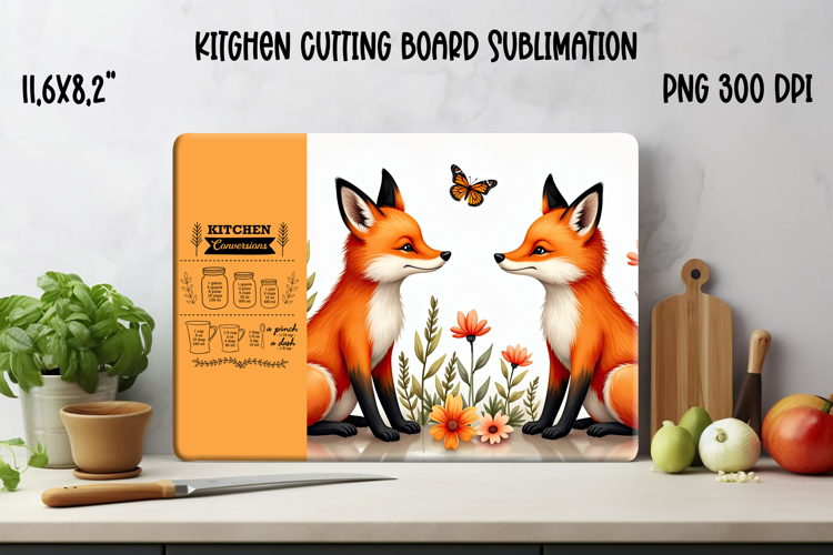 Cute forest animal kitchen board | Fall cutting board PNG