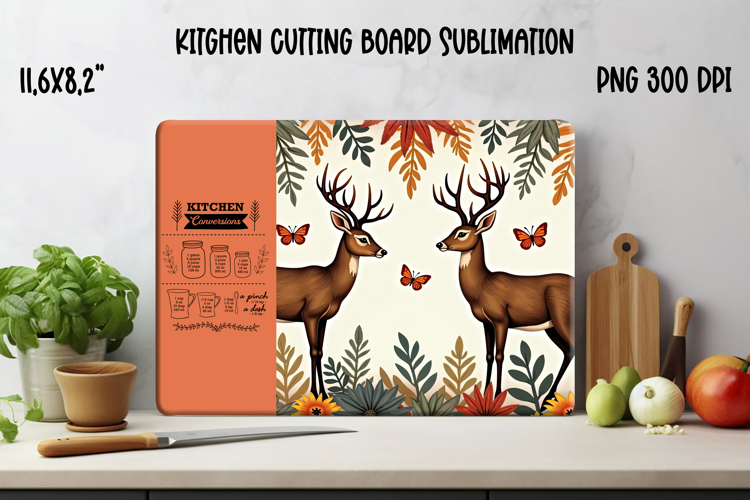 Cute forest animal kitchen board | Fall cutting board PNG