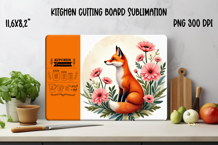 Cute forest animal kitchen board | Fall cutting board PNG