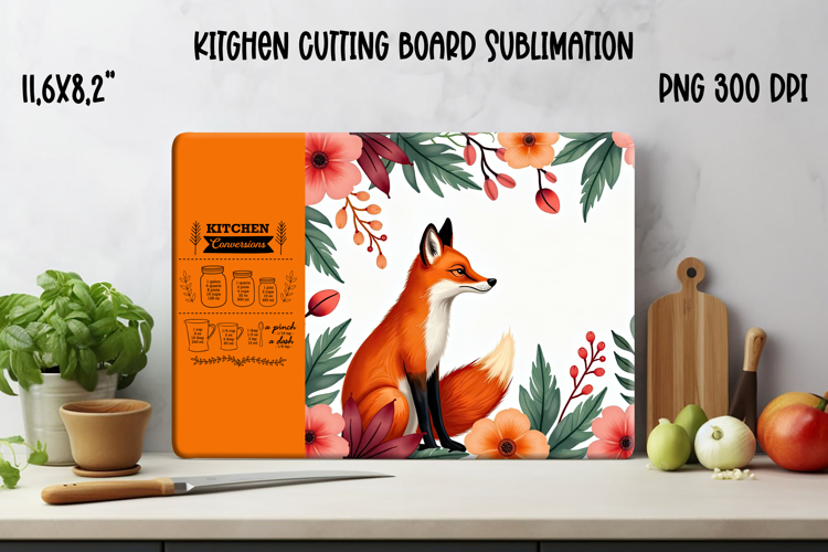 Cute forest animal kitchen board | Fall cutting board PNG
