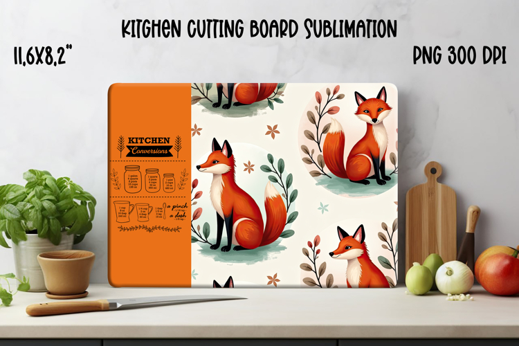 Cute forest animal kitchen board | Fall cutting board PNG
