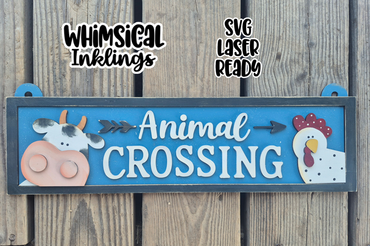 Animal Crossing Sign Laser SVG