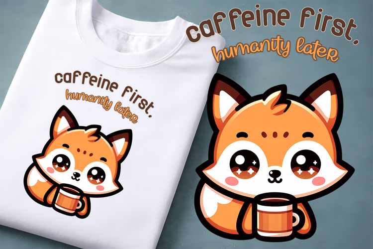 Coffee Mood Animal Clipart | Introvert Coffee Quote Design