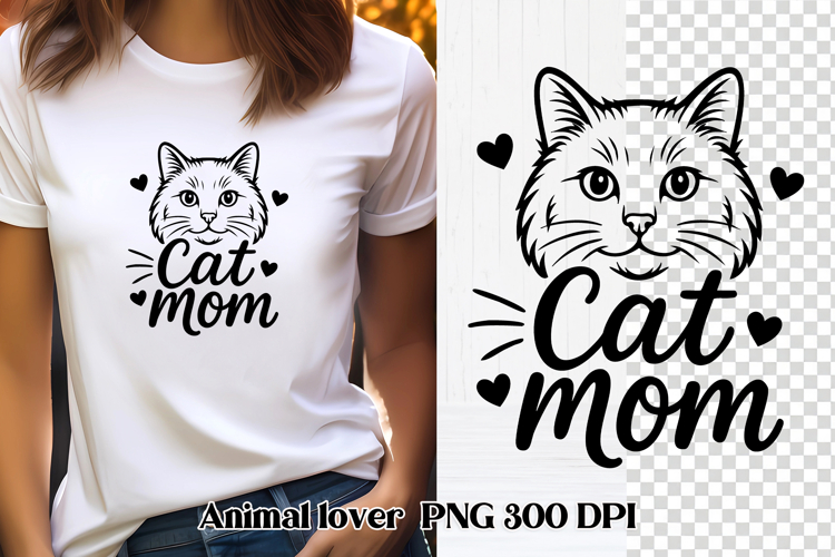 Cat mom SVG design | Animal lover SVG | Cat clipart