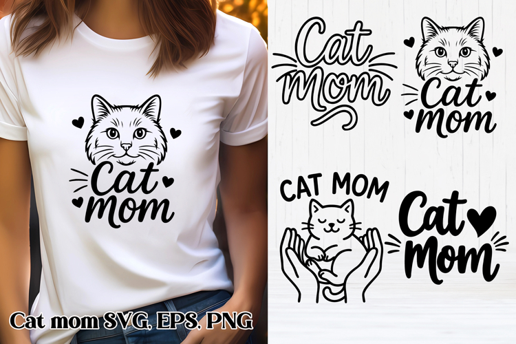 Cat mom SVG design | Animal lover SVG | Cat clipart