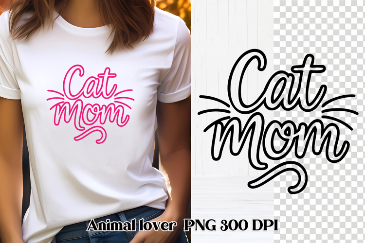 Cat mom SVG design | Animal lover SVG | Cat clipart