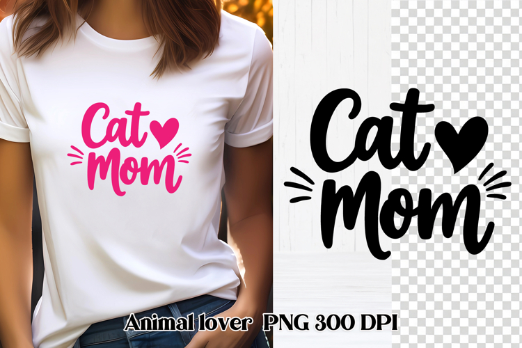 Cat mom SVG design | Animal lover SVG | Cat clipart