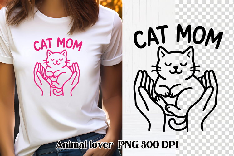 Cat mom SVG design | Animal lover SVG | Cat clipart