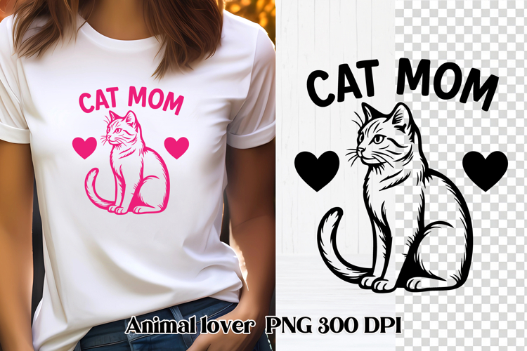 Cat mom SVG design | Animal lover SVG | Cat clipart