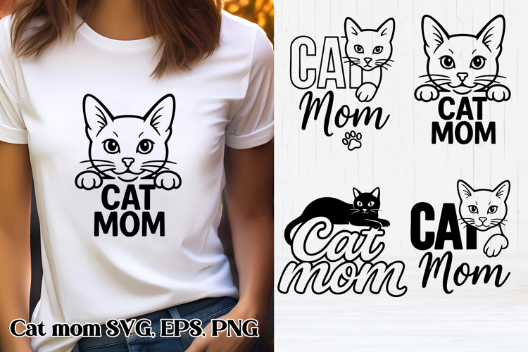 Cat mom SVG design | Animal lover SVG | Cat clipart