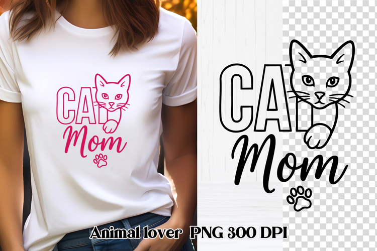 Cat mom SVG design | Animal lover SVG | Cat clipart