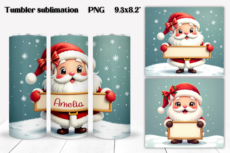 Christmas tumbler wrap design | Add your name tumbler PNG